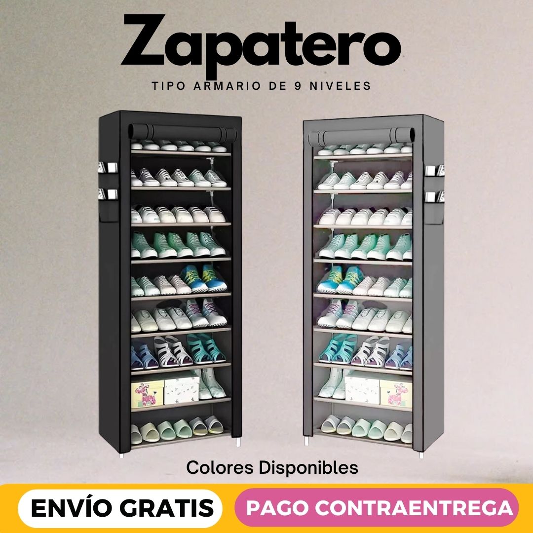 Organizador de zapatos de tela con 9 niveles