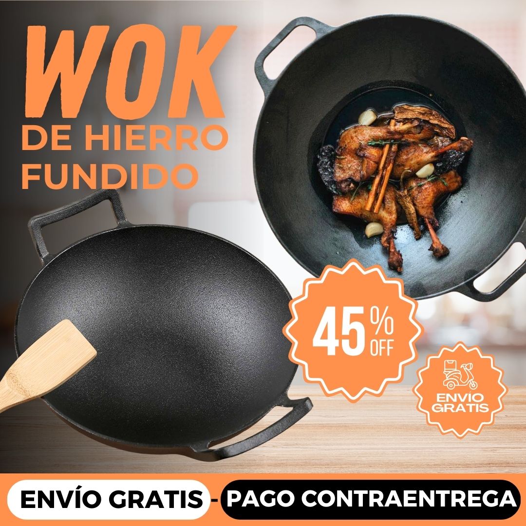 Wok De Hierro Fundido