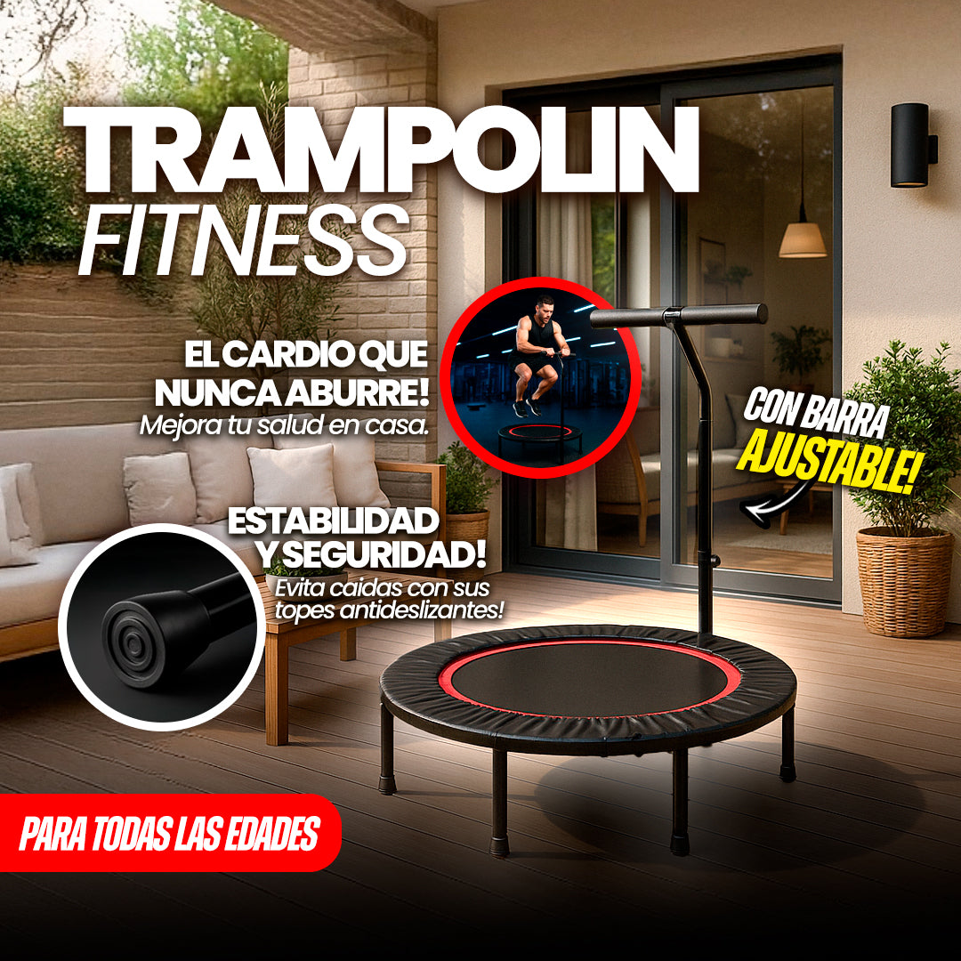 Trampolín de ejercicio con Barra Estabilizadora