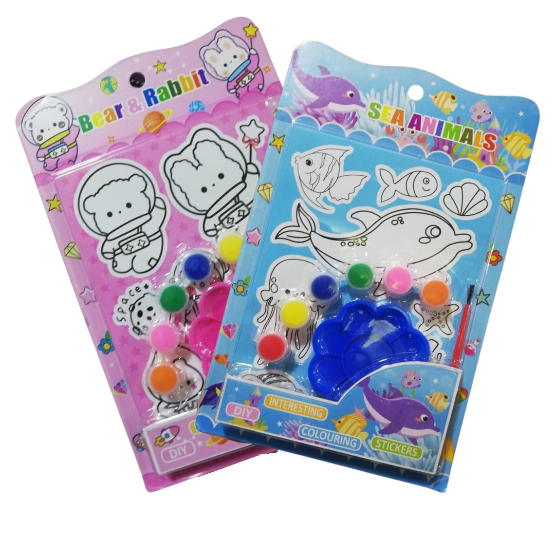 HOJAS CON PINTURA INFANTIL Con Stickers