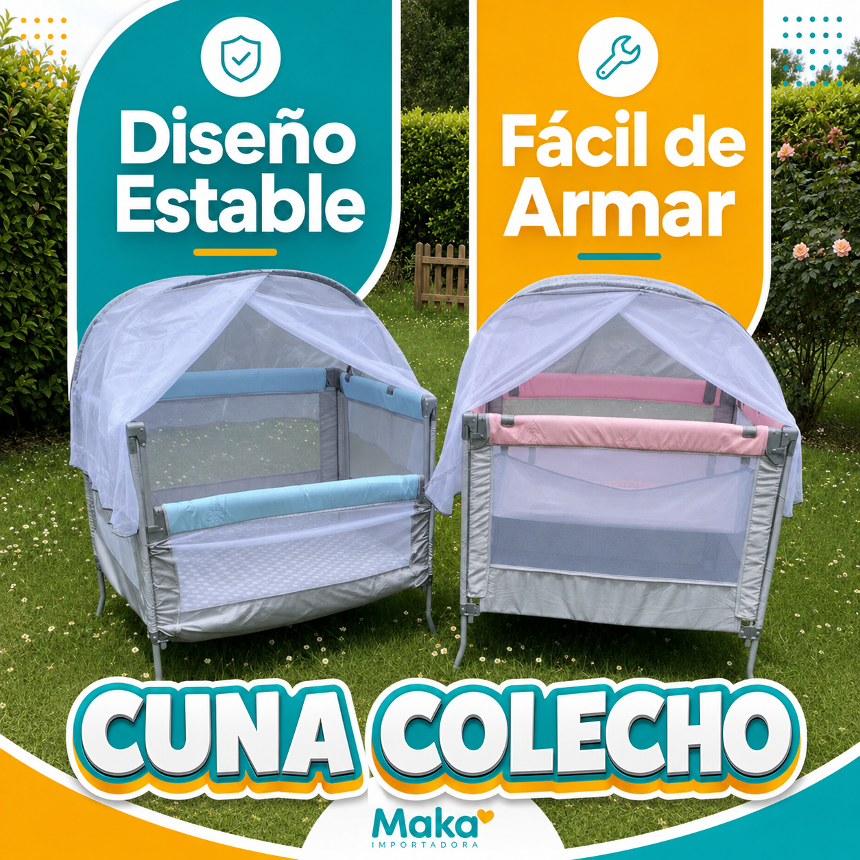 Cuna Colecho para Bebé Ajustable a corral Polartino®