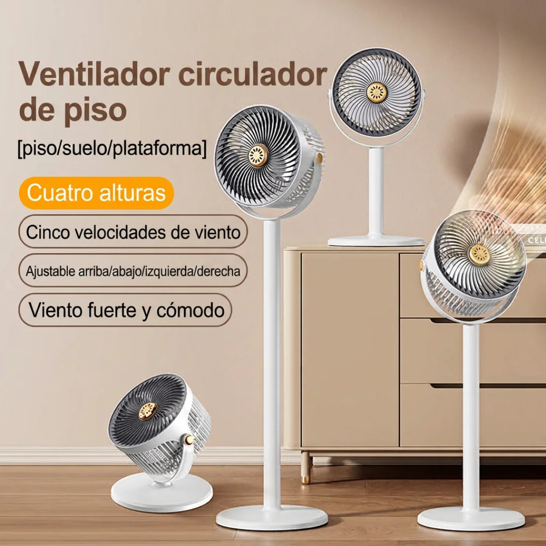Ventilador Circulador 3D Ajustable 4 Alturas y 5 Velocidades