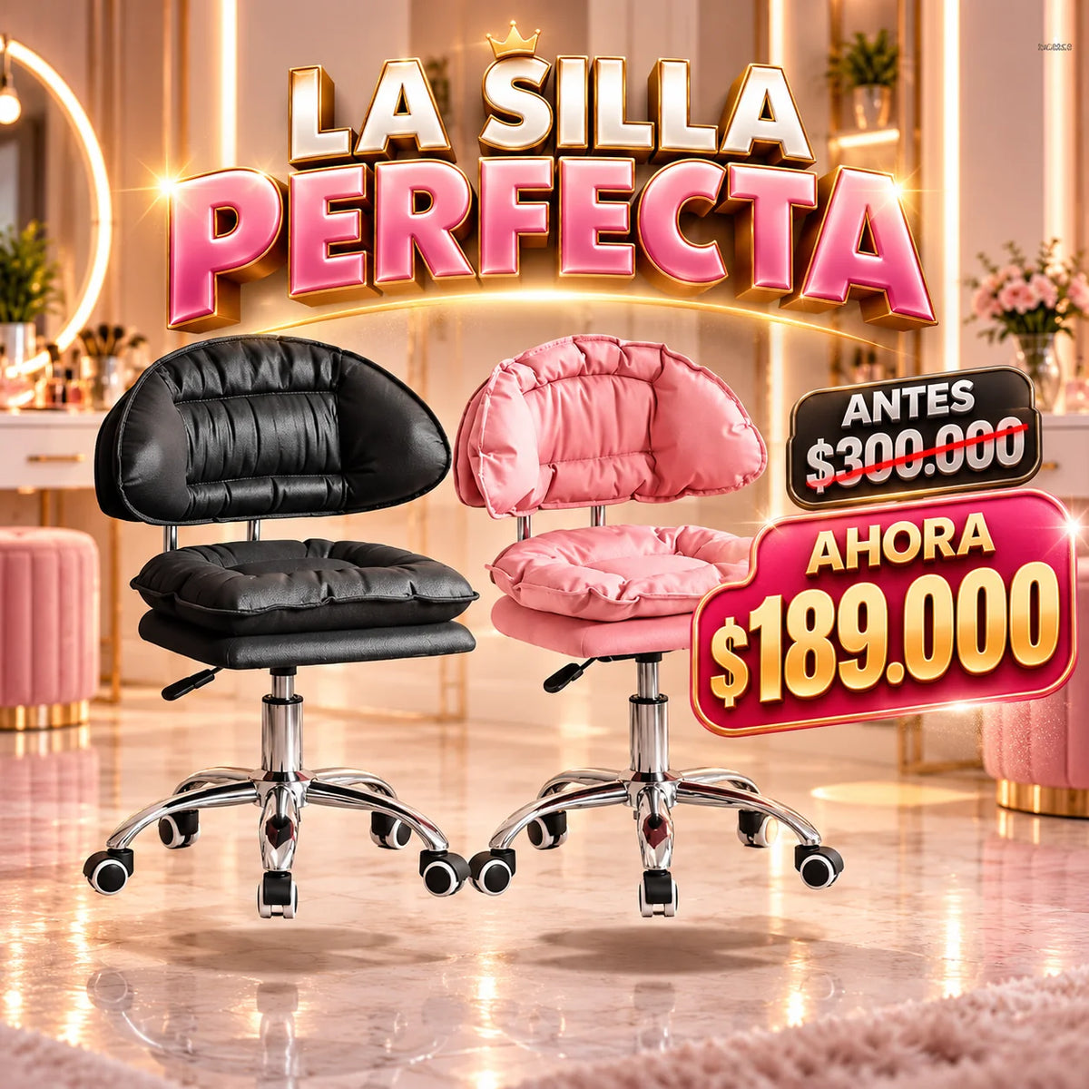 Silla Profesional Premium 360° para Estética y Belleza