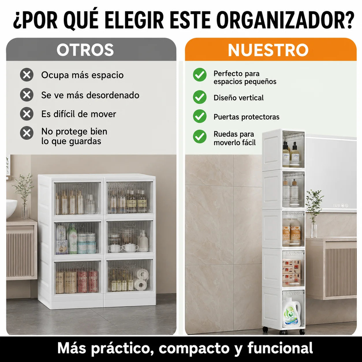 Organizador 5 Niveles – Ahorra Espacio con Ruedas TT