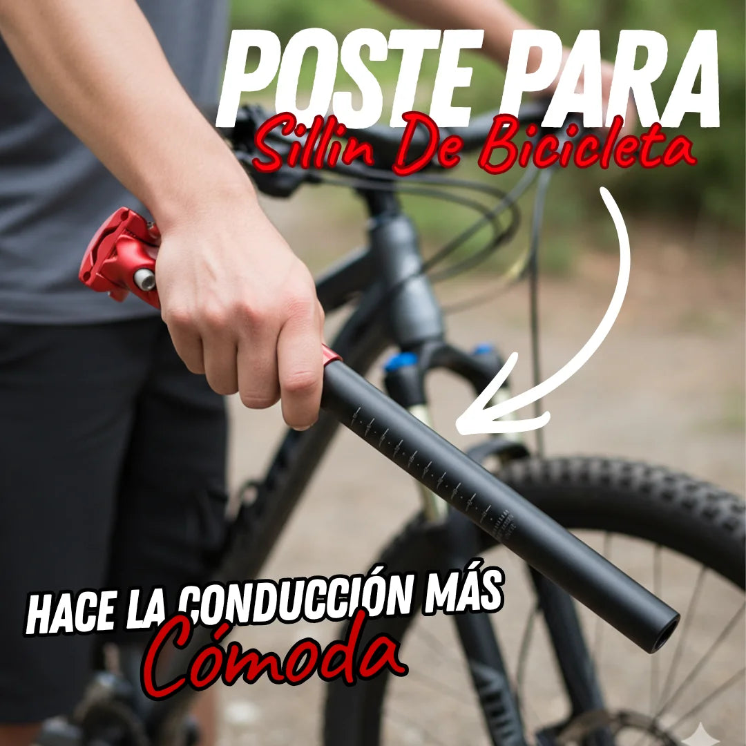 Poste de Sillín Antigolpes con Suspensión Integrada para Bicicleta