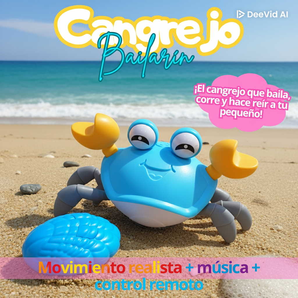 Cangrejo con luces, sonido y movimiento