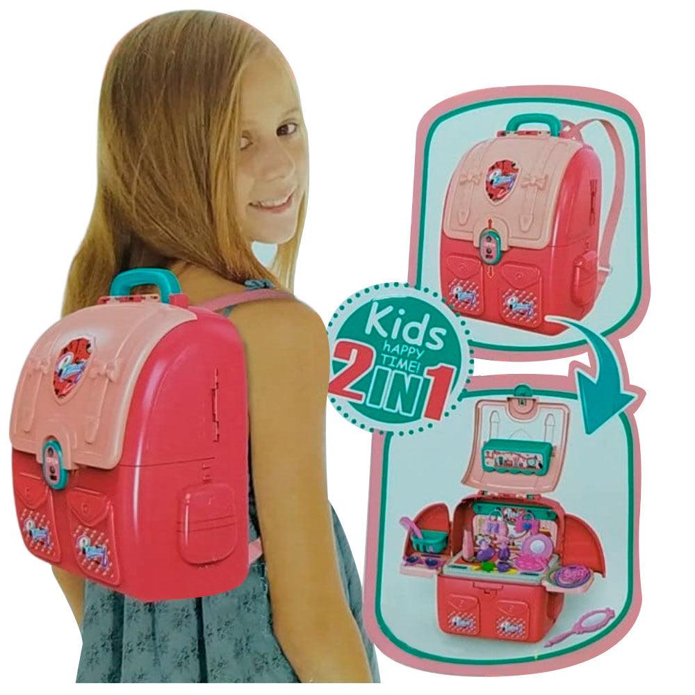 Set De Maquillaje De Juguete Para Niña Morral Con Accesorios
